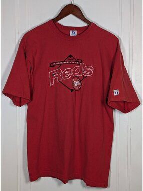 Vintage 90s Cincinnati Reds MLB Baseball Single Stitch Logo 7 Shirt USA Large